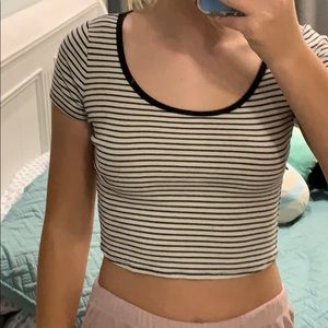 Forever 21 Striped Crop Top